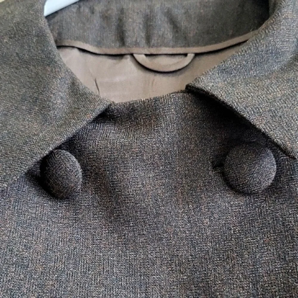 Vintage 1960s Chocolate Brown Skirt Suit